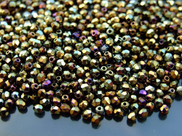 1 Mass/approx. 1200 Fire Polished Beads 3mm Iris Brown WHOLESALE Michael's UK Jewellery