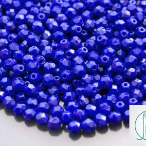 1 Mass/approx. 1200 Fire Polished Beads 4mm Navy Blue WHOLESALE Michael's UK Jewellery