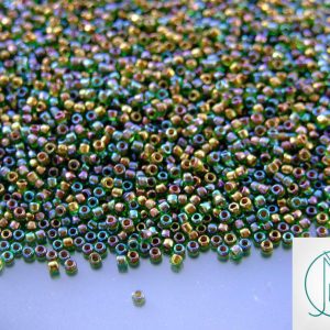 100g 247 Inside Color Peridot/Oxblood Lined Toho Seed Beads 15/0 1.5mm WHOLESALE Michael's UK Jewellery