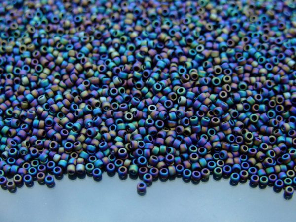 100g 2642F Semi Glazed Rainbow Jet Toho Seed Beads 15/0 1.5mm WHOLESALE Michael's UK Jewellery