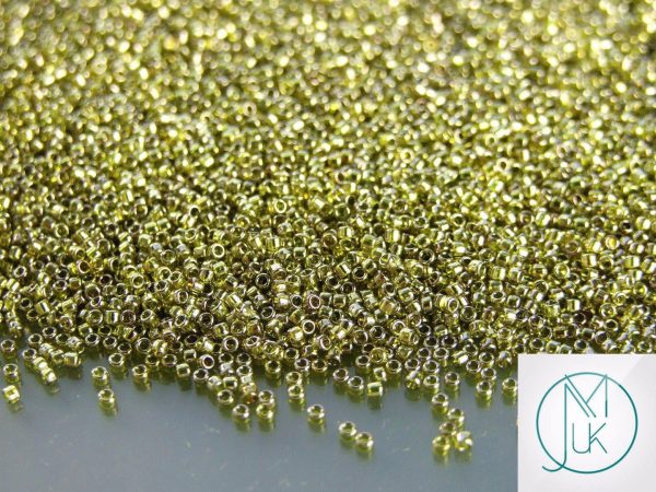 100g 457 Gold Luster Green Tea Toho Seed Beads 15/0 1.5mm WHOLESALE Michael's UK Jewellery