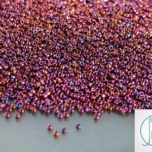100g 503 Higher Metallic Dark Amethyst Toho Seed Beads 15/0 1.5mm WHOLESALE Michael's UK Jewellery