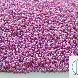100g 928 Inside Color Rainbow Rosaline/Purple Lined Toho Seed Beads 15/0 1.5mm WHOLESALE Michael's UK Jewellery
