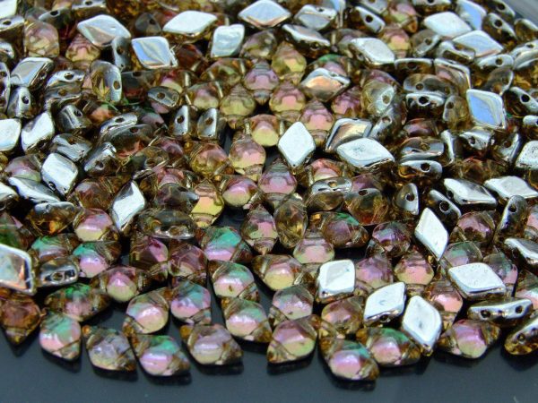 100g GemDuo Beads Backlit Pink Citrine WHOLESALE Michael's UK Jewellery