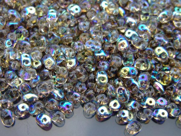 100g SuperDuo Beads Crystal Black Diamond AB WHOLESALE Michael's UK Jewellery