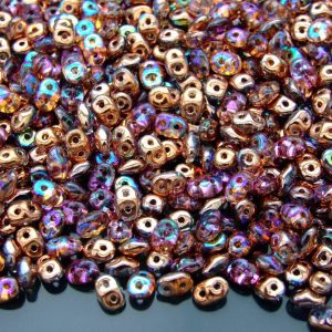 100g SuperDuo Beads Crystal Copper Rainbow WHOLESALE Michael's UK Jewellery
