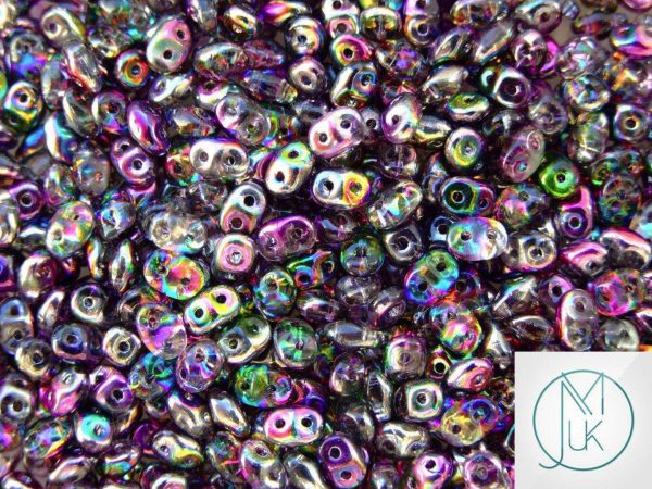 100g SuperDuo Beads Crystal Magic Violet Grey WHOLESALE Michael's UK Jewellery