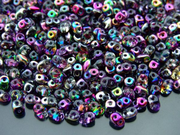 100g SuperDuo Beads Crystal Magic Violet Grey WHOLESALE Michael's UK Jewellery