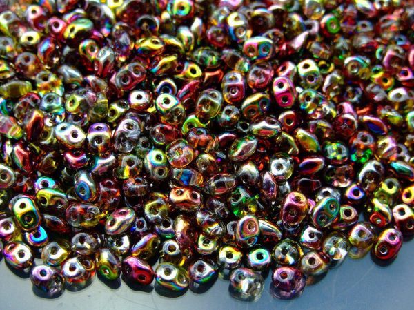 100g SuperDuo Beads Crystal Magic Yellow Red WHOLESALE Michael's UK Jewellery