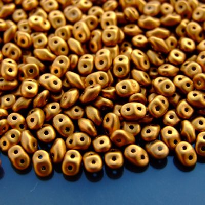 100g SuperDuo Beads Matte Metallic Goldenrod WHOLESALE Michael's UK Jewellery