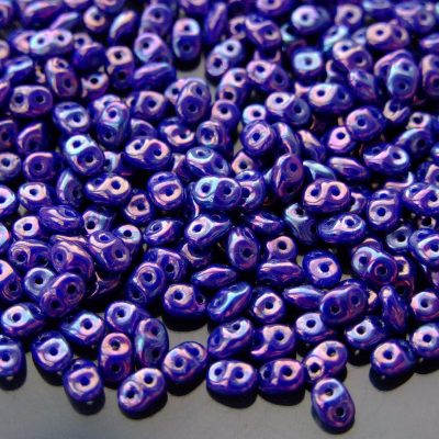 50g MATUBO™ Beads Wholesale SuperDuo Nebula Blue Opaque S7C33050 beads mouse