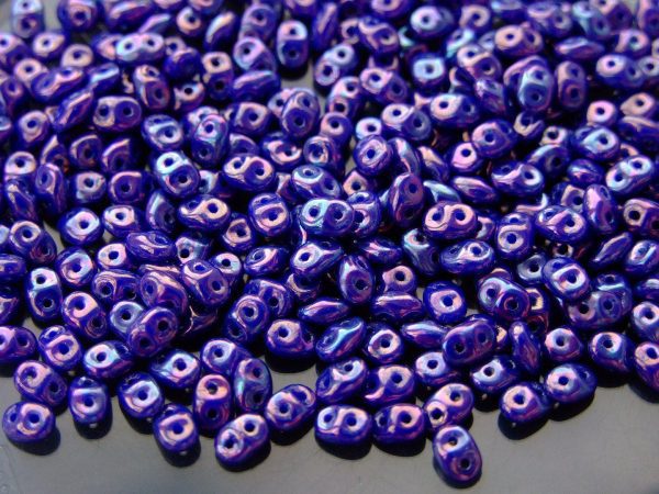 50g MATUBO™ Beads Wholesale SuperDuo Nebula Blue Opaque S7C33050 beads mouse