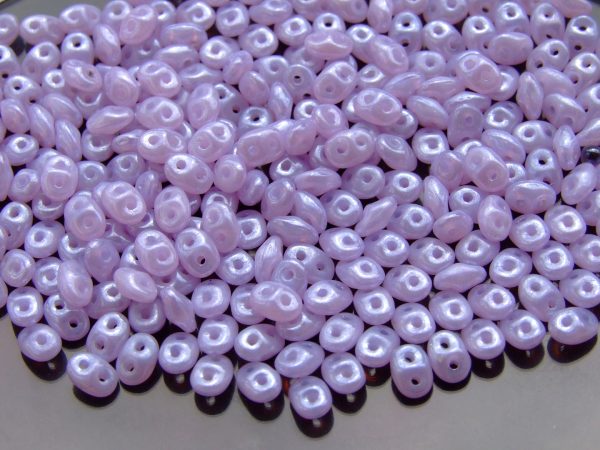 100g SuperDuo Beads Opal Dark Violet Luster Michael's UK Jewellery