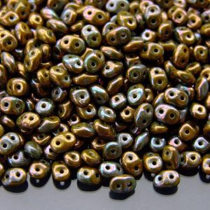 100g SuperDuo Beads Opaque Olivine Bronze Vega WHOLESALE Michael's UK Jewellery