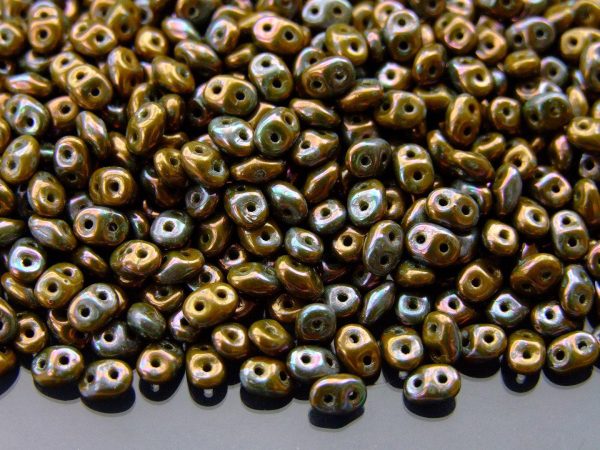 100g SuperDuo Beads Opaque Olivine Bronze Vega WHOLESALE Michael's UK Jewellery