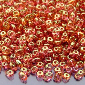 100g SuperDuo Beads Pink Gold Luster WHOLESALE Michael's UK Jewellery