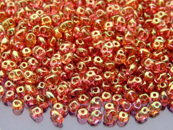 100g SuperDuo Beads Pink Gold Luster WHOLESALE Michael's UK Jewellery