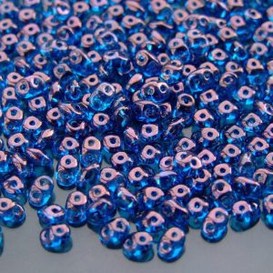100g SuperDuo Beads Transparent Aquamarine Vega WHOLESALE Michael's UK Jewellery