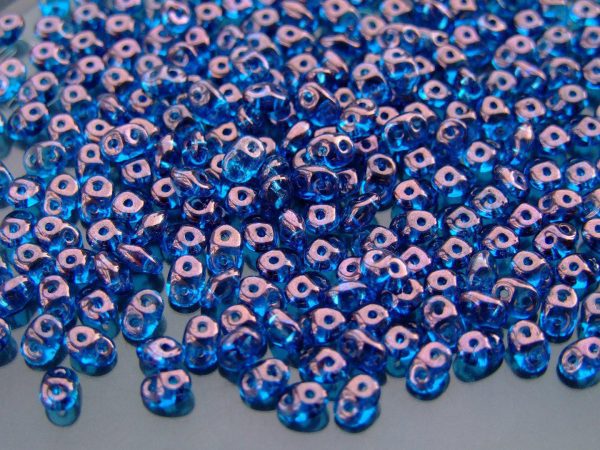 100g SuperDuo Beads Transparent Aquamarine Vega WHOLESALE Michael's UK Jewellery