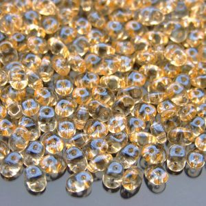 100g SuperDuo Beads Transparent Champagne Luster Michael's UK Jewellery