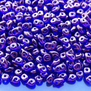 100g SuperDuo Beads Transparent Cobalt Vega WHOLESALE Michael's UK Jewellery