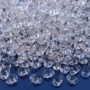 100g SuperDuo Beads Transparent Crystal WHOLESALE Michael's UK Jewellery