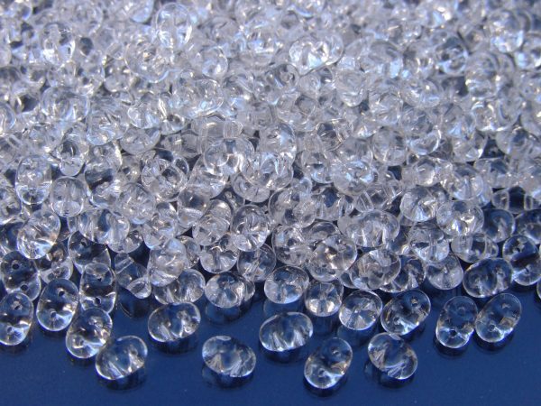100g SuperDuo Beads Transparent Crystal WHOLESALE Michael's UK Jewellery