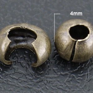 100x Antique Bronze Iron 4mm Crimp Bead Covers Michael's UK Jewellery