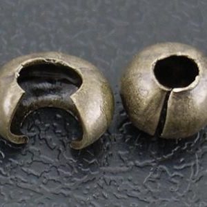 100x Antique Bronze Iron 5mm Crimp Bead Covers Michael's UK Jewellery
