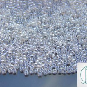 10g 101 Transparent Crystal Luster Toho Seed Beads 11/0 2.2mm Michael's UK Jewellery