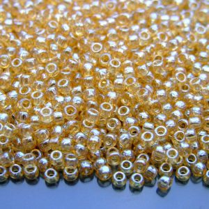TOHO Seed Beads 103 Transparent Light Topaz Luster 8/0 beads mouse