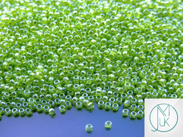 10g 105 Transparent Lime Green Luster Toho Seed Beads 11/0 2.2mm Michael's UK Jewellery