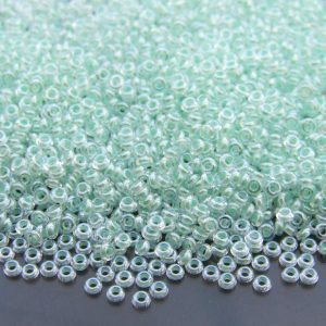 10g 1065 Inside Color Crystal/Mint Lined Toho Demi Round Seed Beads 11/0 2mm Michael's UK Jewellery