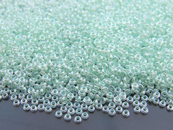 10g 1065 Inside Color Crystal/Mint Lined Toho Demi Round Seed Beads 11/0 2mm Michael's UK Jewellery