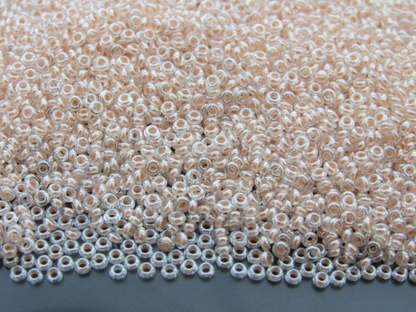 10g 1068 Inside Color Crystal/Blush Lined Toho Demi Round Seed Beads 11/0 2mm Michael's UK Jewellery