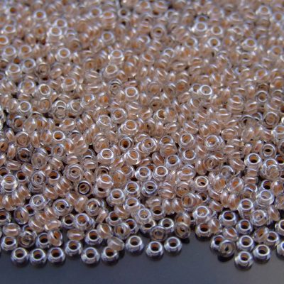 10g 1068 Inside Color Crystal/Blush Lined Toho Demi Round Seed Beads 8/0 3mm Michael's UK Jewellery