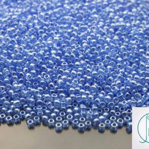 TOHO Seed Beads 107 Transparent Light Sapphire Luster 11/0 beads mouse