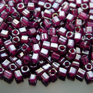 10g 1076 Inside Color Grey Magenta Lined Toho Cube Seed Beads 4mm Michael's UK Jewellery