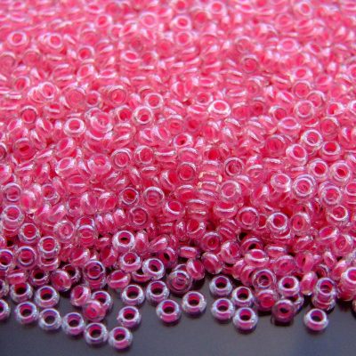 10g 1082 Inside Color Crystal/Fuchsia Lined Toho Demi Round Seed Beads 8/0 3mm Michael's UK Jewellery
