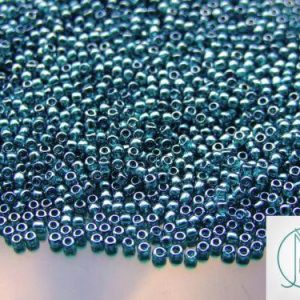 TOHO Seed Beads 108BD Transparent Teal Luster 11/0 beads mouse
