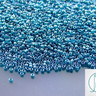 10g 108BD Transparent Teal Luster Toho Seed Beads 15/0 1.5mm Michael's UK Jewellery