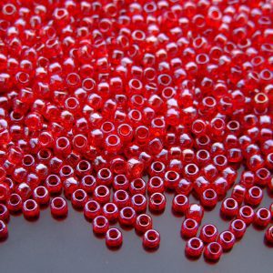 10g 109B Transparent Lustered Siam Ruby Toho Seed Beads 8/0 3mm Michael's UK Jewellery