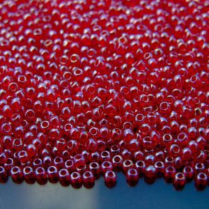 TOHO Seed Beads 109C Transparent Luster Ruby 11/0 beads mouse