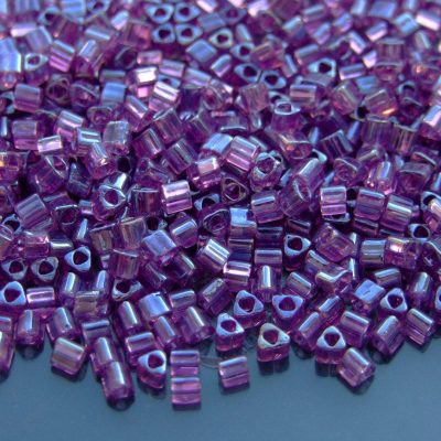 10g 110B Transparent Lustered Medium Amethyst Toho Triangle Seed Beads 8/0 3mm Michael's UK Jewellery