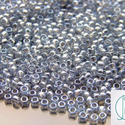 TOHO Seed Beads 112 Transparent Black Diamond Luster 8/0 beads mouse