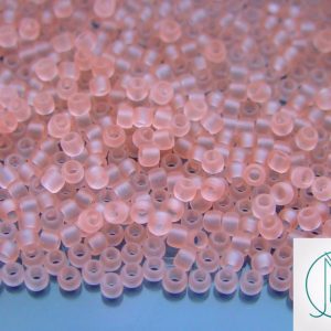 TOHO Seed Beads 11F Transparent Rosaline Frosted 8/0 beads mouse