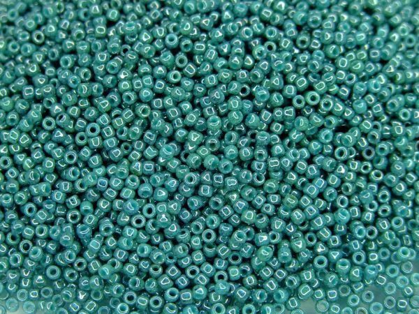 TOHO Seed Beads 1207 Marbled Opaque Turquoise Blue 11/0 beads mouse