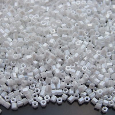 10g 121 Opaque White Luster Toho Hexagon Seed Beads 11/0 2mm Michael's UK Jewellery
