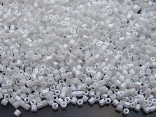 10g 121 Opaque White Luster Toho Hexagon Seed Beads 11/0 2mm Michael's UK Jewellery