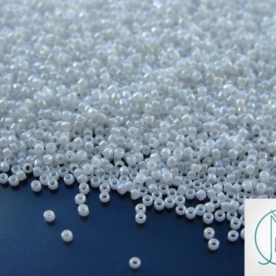 10g 121 Opaque White Luster Toho Seed Beads 15/0 1.5mm Michael's UK Jewellery
